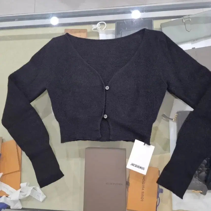 [BUNJANG] Jacquemus Black Cropped Cardigan / 자크뮈스 블랙 크롭 가디건