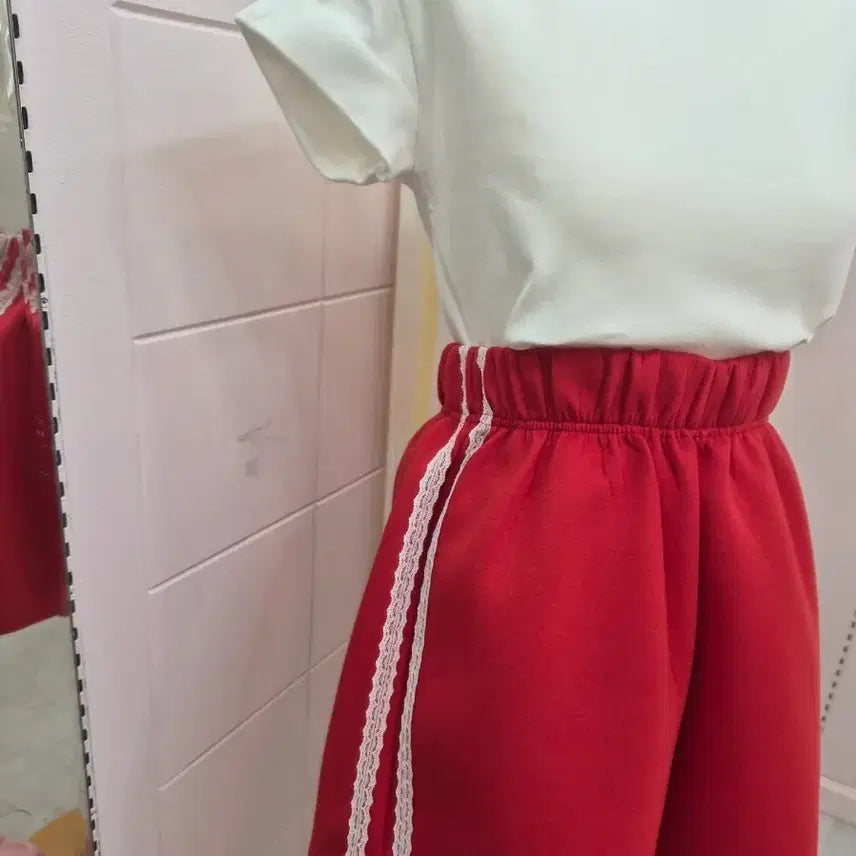[BUNJANG] High-Waist Lace Trim Shorts / 대전 여성의류 하이웨스트 레이스줄반바지