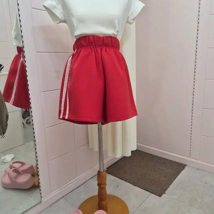 [BUNJANG] High-Waist Lace Trim Shorts / 대전 여성의류 하이웨스트 레이스줄반바지