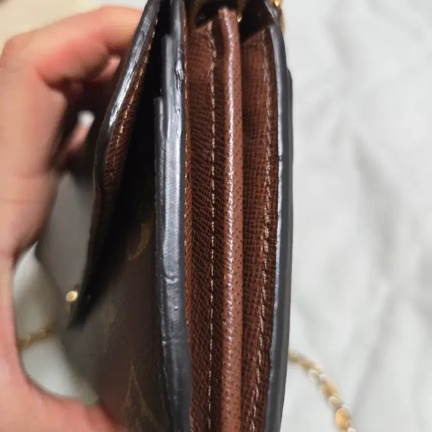 [BUNJANG] Louis Vuitton Chain Wallet Crossbody Bag / 풀박/루이비통 장지갑 겸 체인백.루이비통 가방 크로스백.숄더백