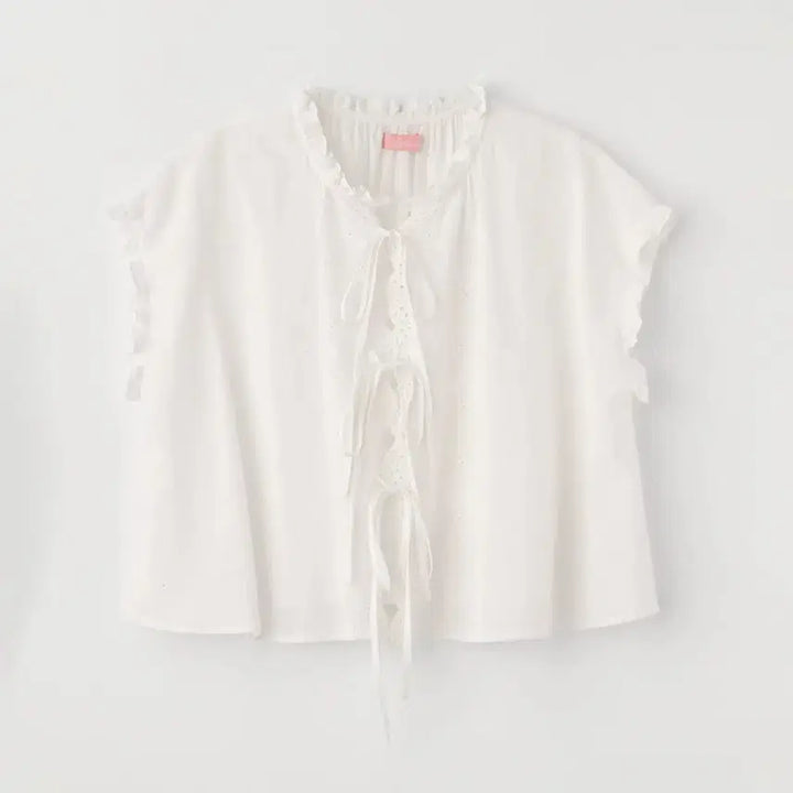 [SOLD OUT] 셀리테일즈 SCALLOP FRILL BLOUSE_WHITE 블라우스