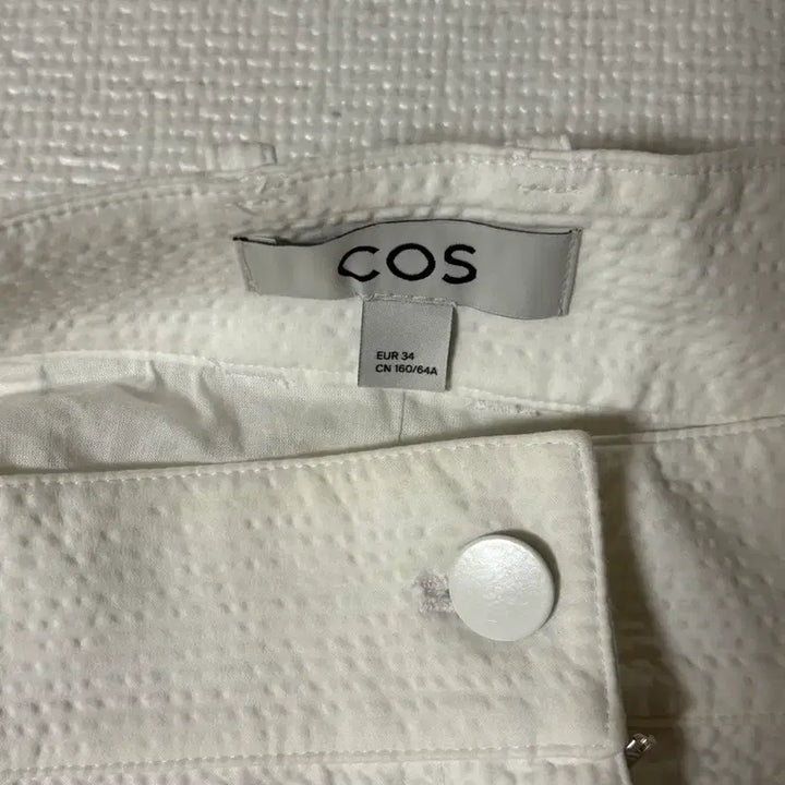 [BUNJANG] COS Seersucker Mini Skirt / COS 코스 화이트 시어서커 미니 스커트