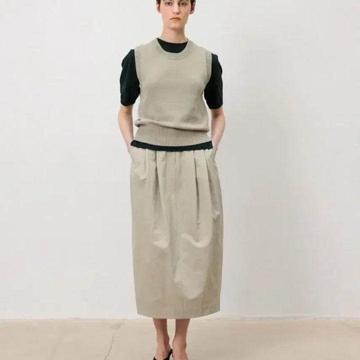 [BUNJANG] Mundal Bird Skirt Beige M / 문달 버드스커트 베이지 m