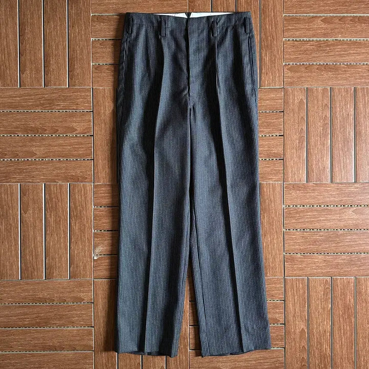 [BUNJANG] 1970s Daimaru Striped Wool Trousers / 70s Daimaru 스트라이프 울 슬랙스 트라우저