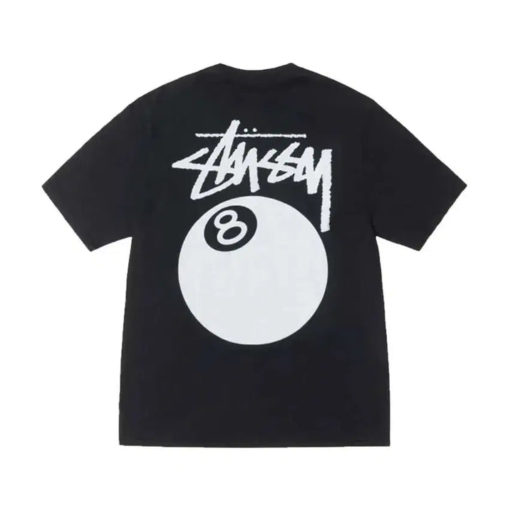 [BUNJANG] Stussy 8 Ball T-shirt Black/White / 스투시 8볼 당구공 반팔 티셔츠 블랙/화이트 미개봉 새상품