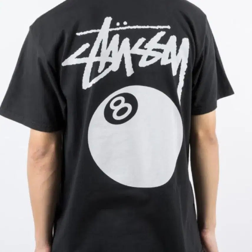 [BUNJANG] Stussy 8 Ball T-shirt Black/White / 스투시 8볼 당구공 반팔 티셔츠 블랙/화이트 미개봉 새상품