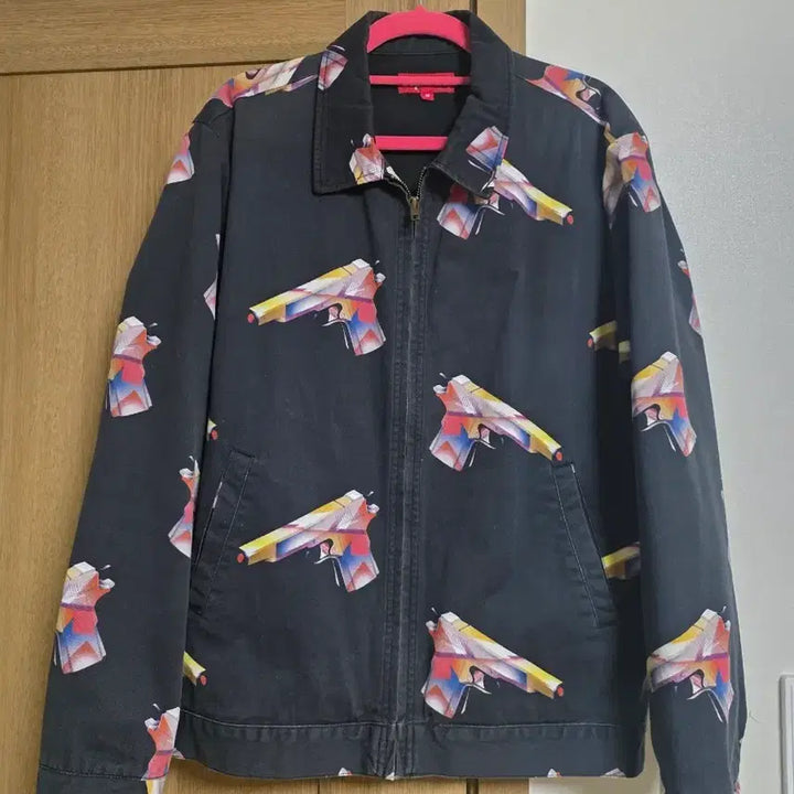 [BUNJANG] Supreme Mendini Gun Pattern Work Jacket / [M] 슈프림 Mendini Gun 패턴 워크 자켓