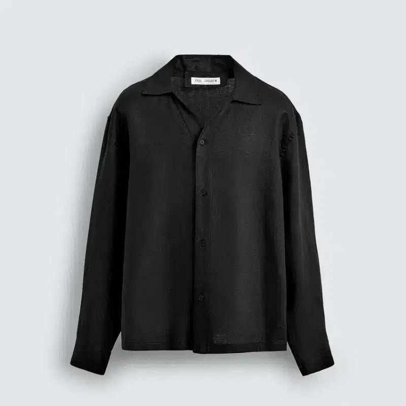 [BUNJANG] ZARA Linen Shirt / 자라 ZARA 블랙 린넨 셔츠