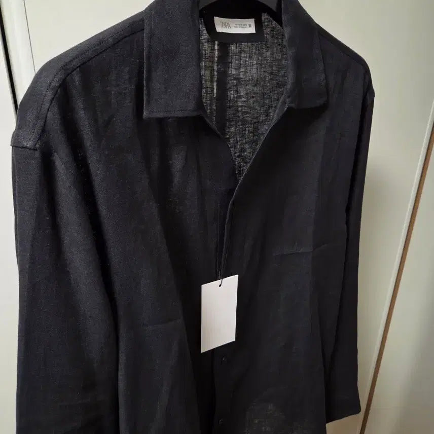 [BUNJANG] ZARA Linen Shirt / 자라 ZARA 블랙 린넨 셔츠