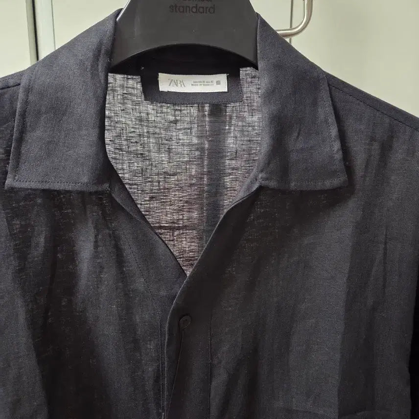[BUNJANG] ZARA Linen Shirt / 자라 ZARA 블랙 린넨 셔츠