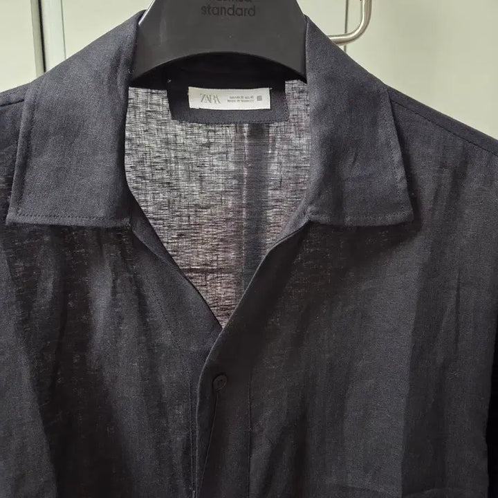 [BUNJANG] ZARA Linen Shirt / 자라 ZARA 블랙 린넨 셔츠