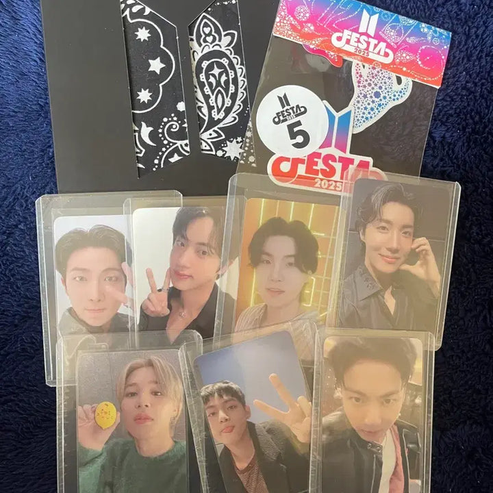[BUNJANG] BTS 2025 Festa Photocard + Bandana Set / 방탄소년단 25년 페스타 아미존 포토카드 + 반다나 + 스티커 세트