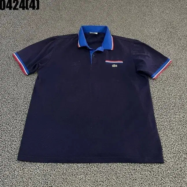 [BUNJANG] Lacoste Navy Short Sleeve Polo Shirt L / L 라코스테 네이비 반팔 폴로티 0424(4)