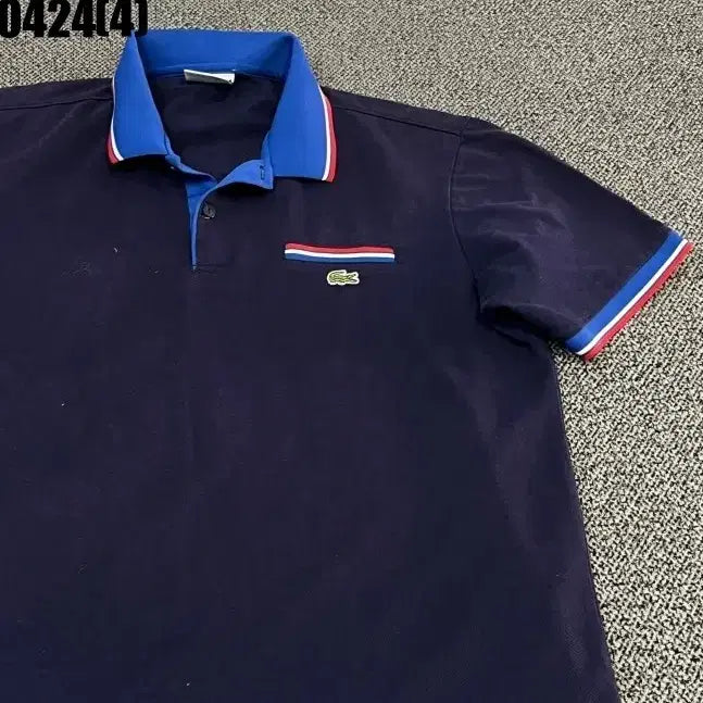 [BUNJANG] Lacoste Navy Short Sleeve Polo Shirt L / L 라코스테 네이비 반팔 폴로티 0424(4)