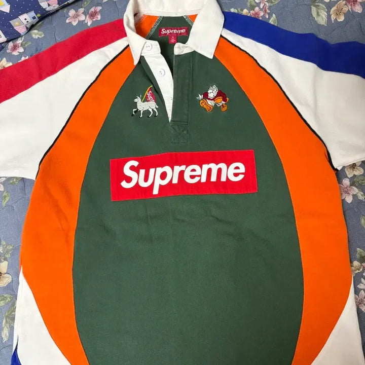 [BUNJANG] Supreme Short Sleeve Rugby Shirt 24SS M / [정품] 슈프림 숏슬리브 럭비 멀티컬러 24SS M