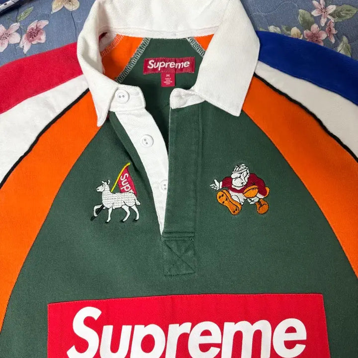 [BUNJANG] Supreme Short Sleeve Rugby Shirt 24SS M / [정품] 슈프림 숏슬리브 럭비 멀티컬러 24SS M