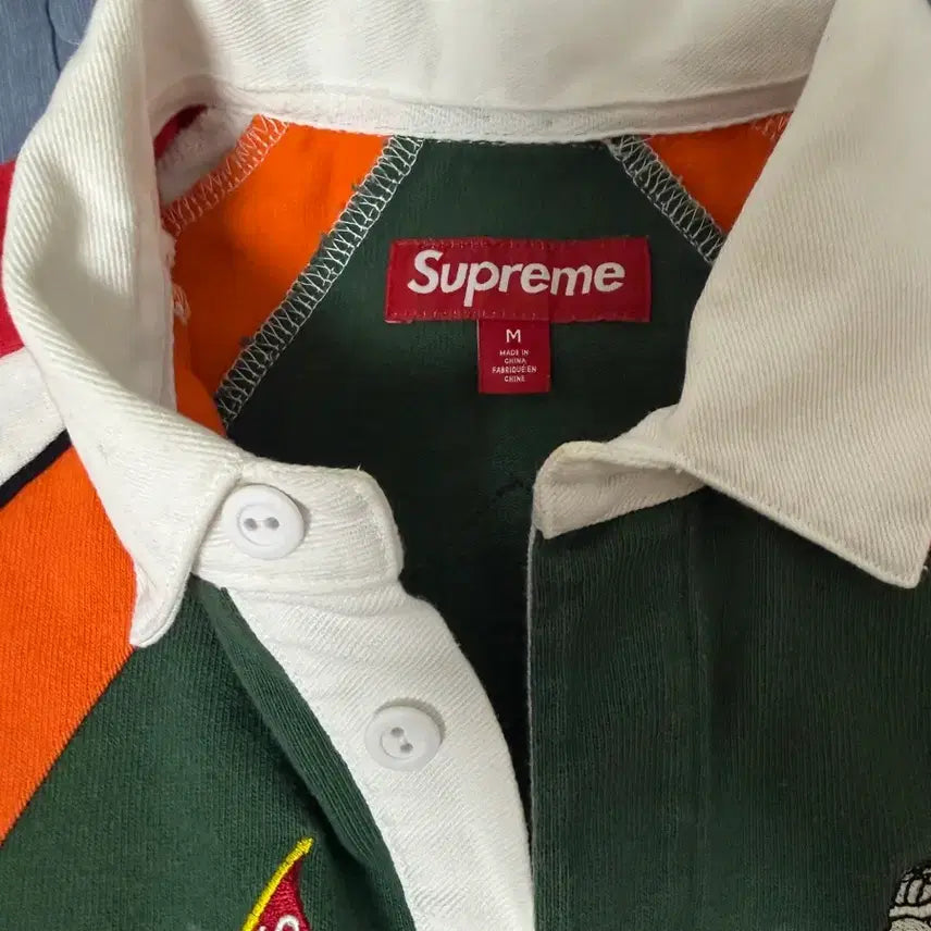 [BUNJANG] Supreme Short Sleeve Rugby Shirt 24SS M / [정품] 슈프림 숏슬리브 럭비 멀티컬러 24SS M