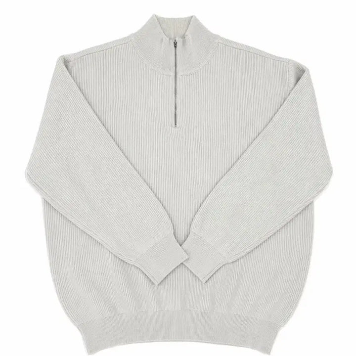 [BUNJANG] Brown Yak Half Zip Knit / 브라운야드 반집업 니트