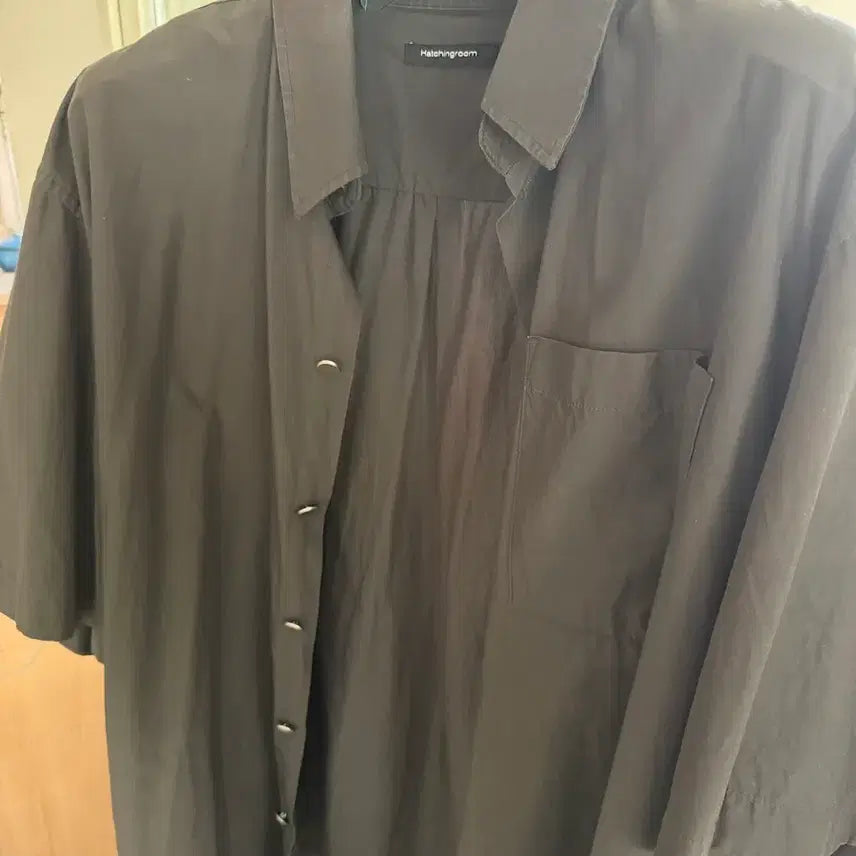 [BUNJANG] Hatching Room Museum Half Sleeve Shirt Charcoal Size 4 / 해칭룸 뮤지엄 반팔 하프 셔츠 차콜 4사이즈