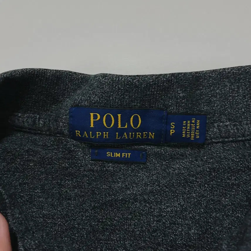 [BUNJANG] Polo Charcoal/White Pony Short Sleeve Polo Shirt / [정품] 폴로 챠콜 / 화이트포니 반팔카라티 [ S ]