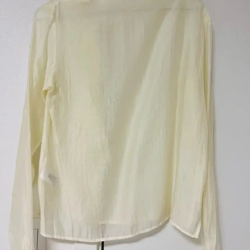 [BUNJANG] Sie Marie Shear Tie Blouse Cream S / 시에 sie 마리 시어 타이 블라우스 크림 S
