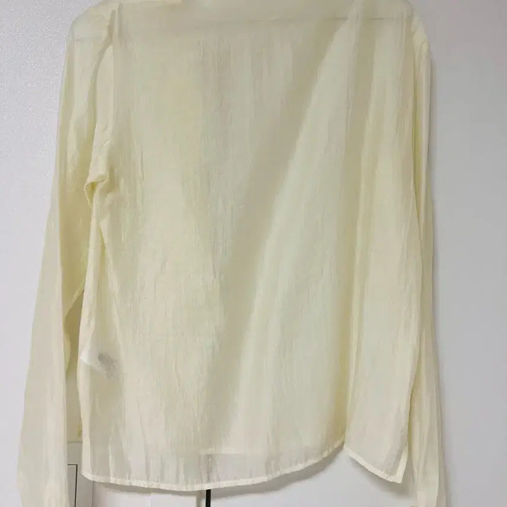 [BUNJANG] Sie Marie Shear Tie Blouse Cream S / 시에 sie 마리 시어 타이 블라우스 크림 S