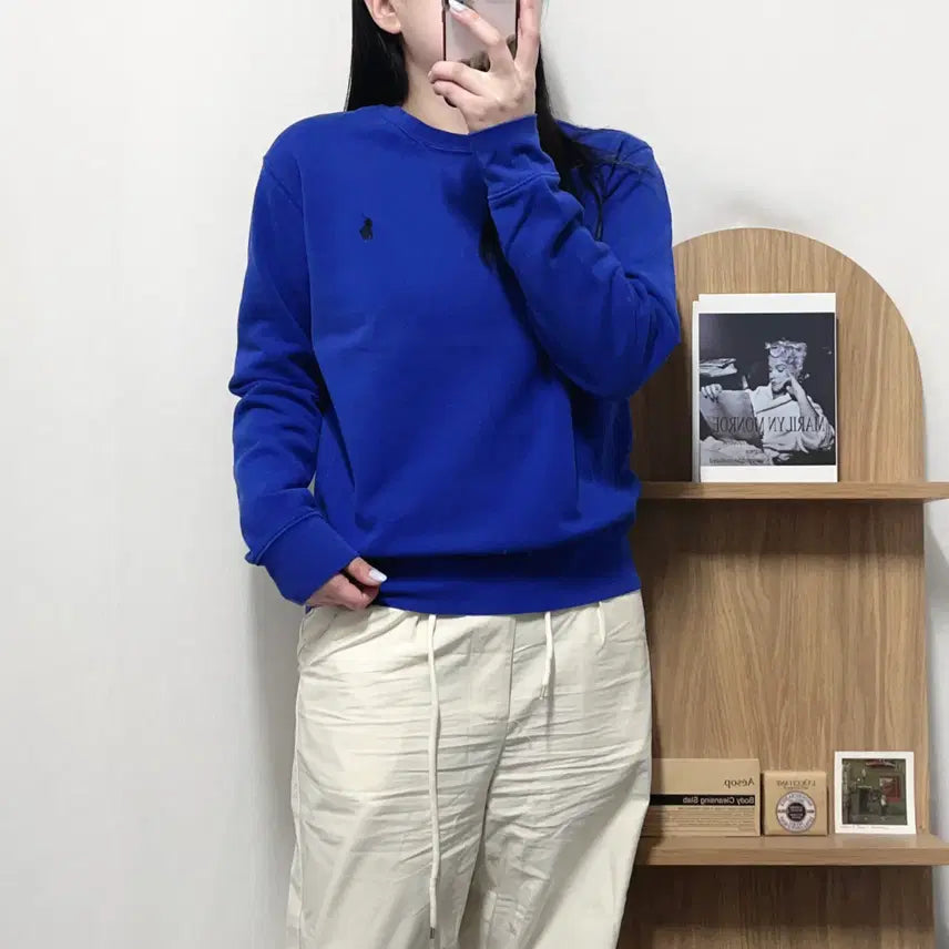 [BUNJANG] Polo Ralph Lauren Black Pony Fleece Sweatshirt [S] / [정품] 폴로 블루 / 블랙포니 기모 맨투맨 [ S ]