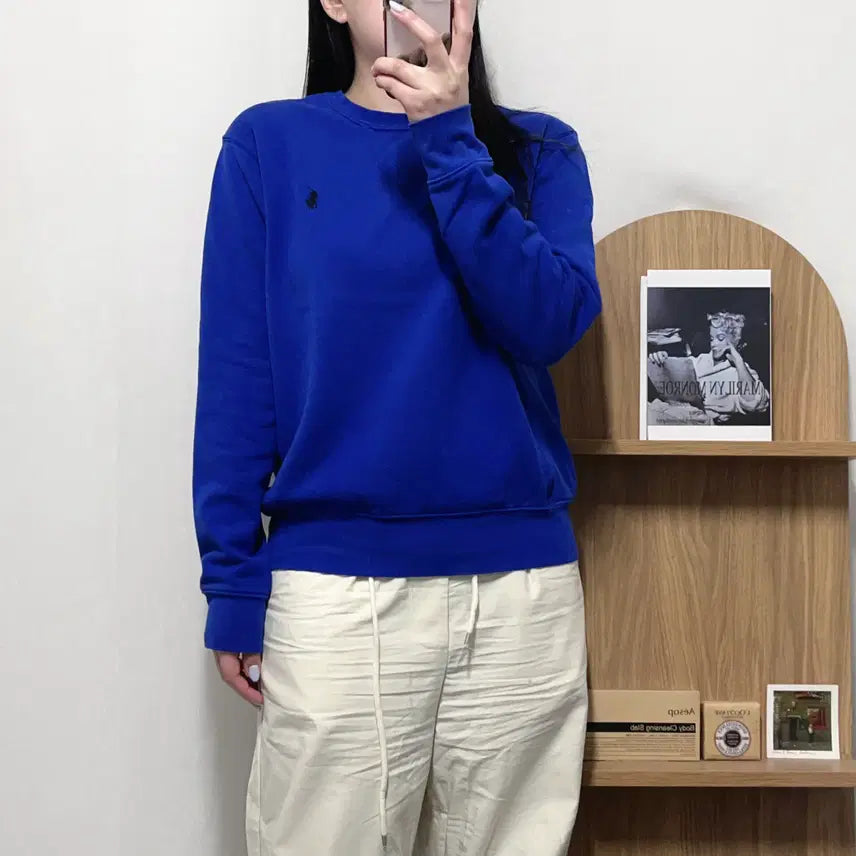 [BUNJANG] Polo Ralph Lauren Black Pony Fleece Sweatshirt [S] / [정품] 폴로 블루 / 블랙포니 기모 맨투맨 [ S ]