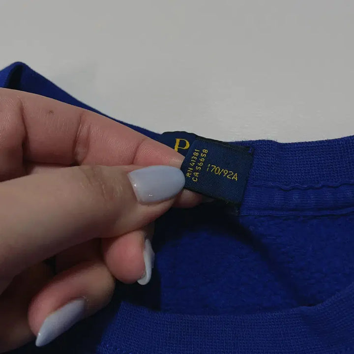 [BUNJANG] Polo Ralph Lauren Black Pony Fleece Sweatshirt [S] / [정품] 폴로 블루 / 블랙포니 기모 맨투맨 [ S ]