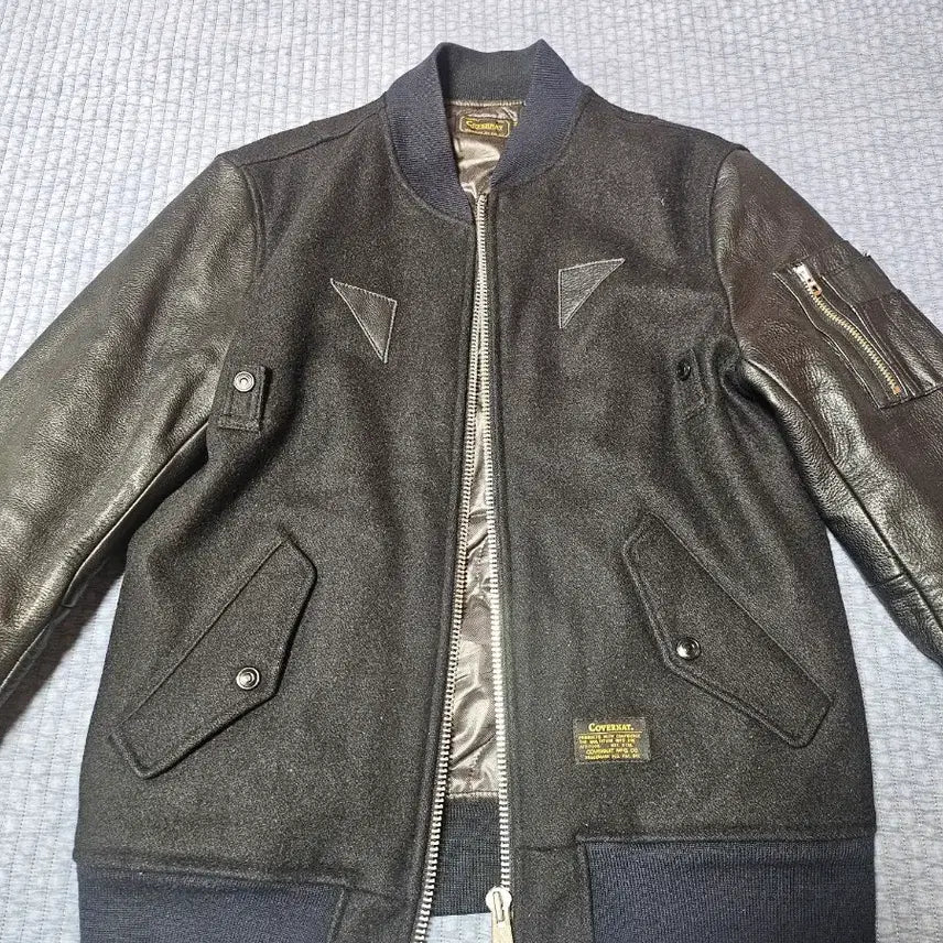 [BUNJANG] Covernat Varsity Cowhide Jacket M / 커버낫 바시티 소가죽 자켓 M사이즈 팔아요