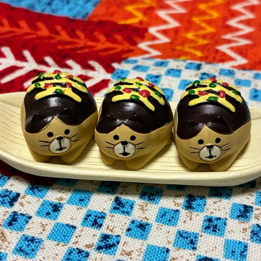 [BUNJANG] Decole Osaka Travel Takoyaki Cat 3P Set / 데꼴 2020 오사카 여행 타코야키 고양이 3P 세트