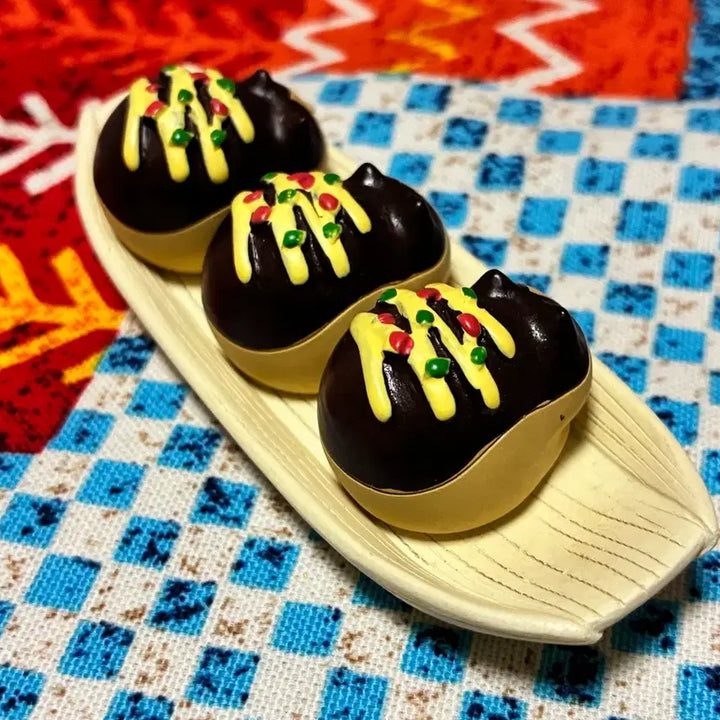 [BUNJANG] Decole Osaka Travel Takoyaki Cat 3P Set / 데꼴 2020 오사카 여행 타코야키 고양이 3P 세트