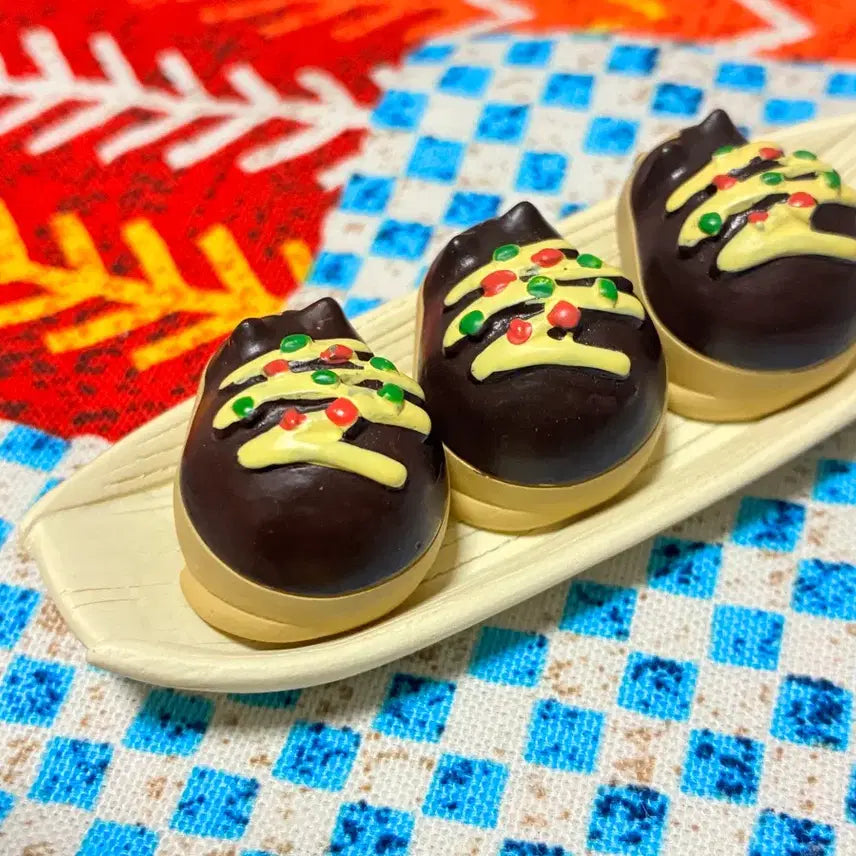 [BUNJANG] Decole Osaka Travel Takoyaki Cat 3P Set / 데꼴 2020 오사카 여행 타코야키 고양이 3P 세트