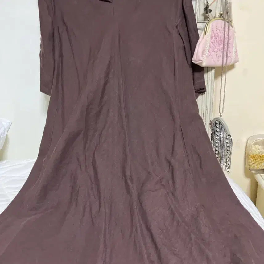 [BUNJANG] Jil Sander Linen Brown Midi Dress / 질샌더린넨 브라운미디원피스