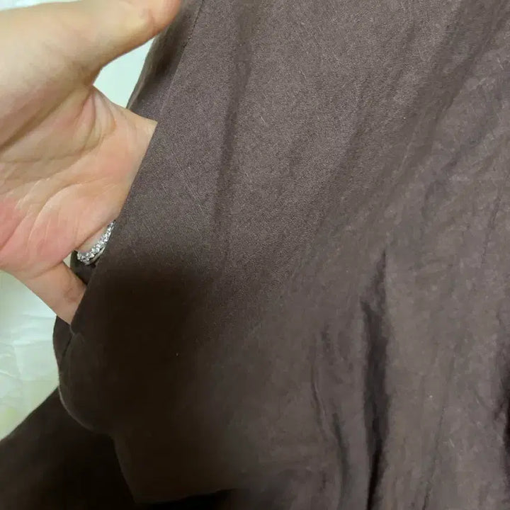 [BUNJANG] Jil Sander Linen Brown Midi Dress / 질샌더린넨 브라운미디원피스