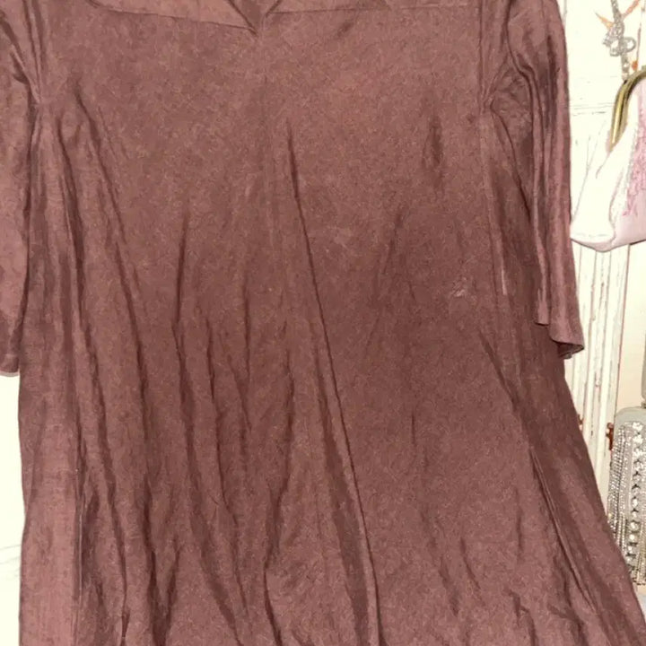 [BUNJANG] Jil Sander Linen Brown Midi Dress / 질샌더린넨 브라운미디원피스