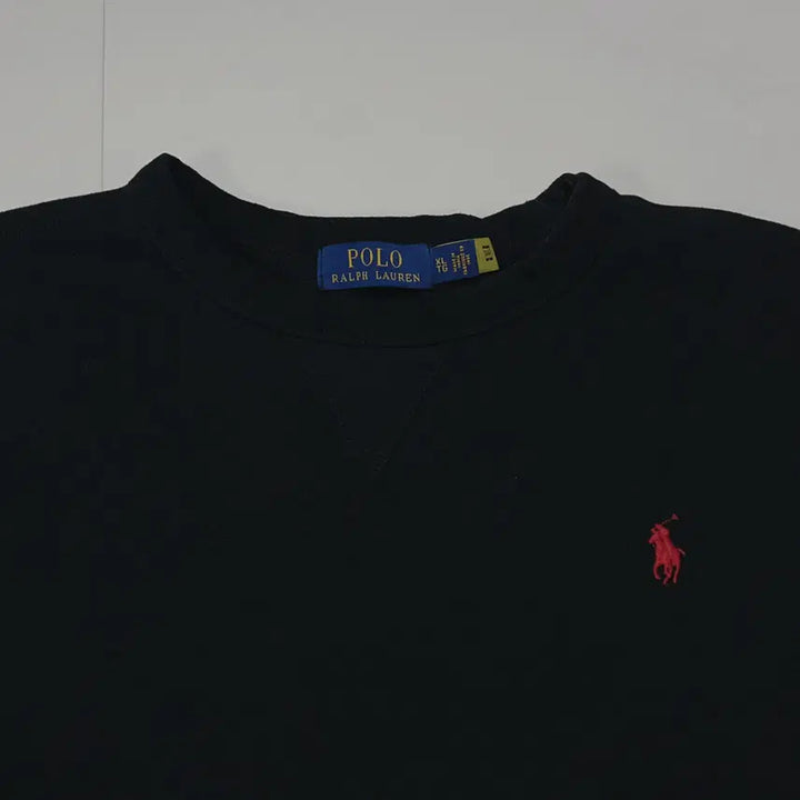 [BUNJANG] Polo Ralph Lauren Black/Red Pony Fleece Sweatshirt (XL) / [정품] 폴로 블랙 / 레드포니 기모 맨투맨 [ XL ]