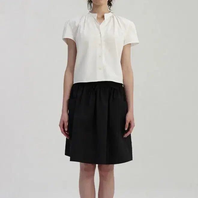 [BUNJANG] Nothing Written Pome Puff Sleeve Shirt White / 낫띵리튼 Pome puff sleeve shirt(화이트)