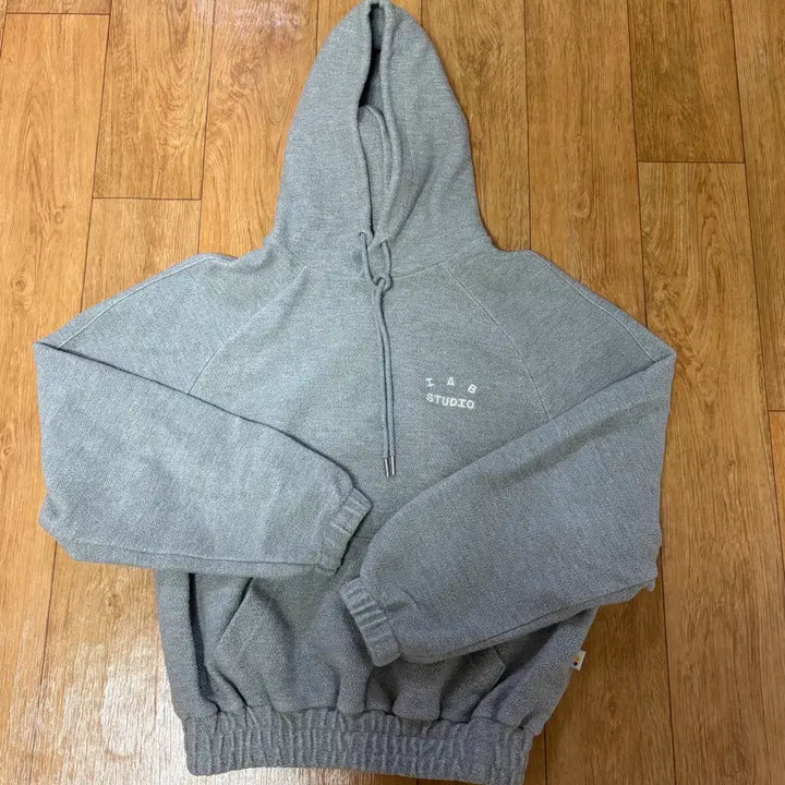 [BUNJANG] IAPP Studio Herringbone Hoodie Grey S / 아이앱스튜디오 헤링본 후디 그레이 S