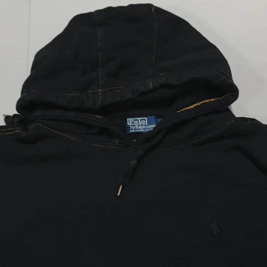 [BUNJANG] Polo Black Pony Stitch Hoodie [XL] / [정품] 폴로 블랙 / 블랙포니 스티치 후드티 [ XL ]