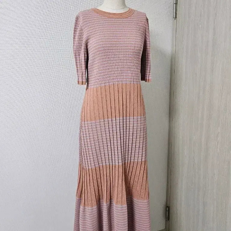 [SOLD OUT] 고급스러운 랑방 컬렉션 니트 플리츠 원피스(55), 하객룩
