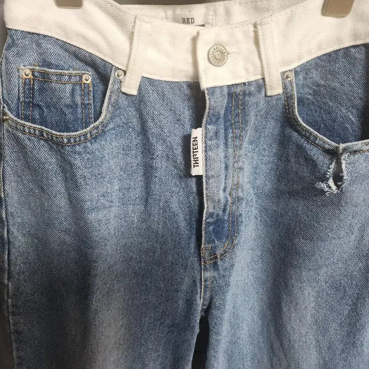 [SOLD OUT] s) RED 진청 일자핏와이드 청바지 제이핏 벨201 러브미우 레브시티