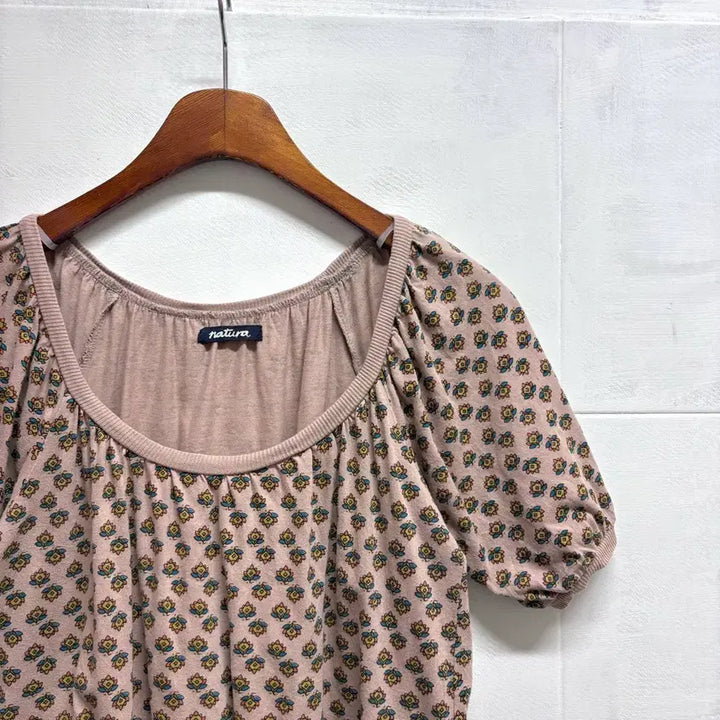 [BUNJANG] Natura Pattern Ethnic Fairy Short Sleeve Top / Natura 패턴 에스닉 페어리 반팔 탑 JPN