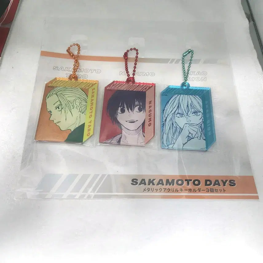 [BUNJANG] Sakadai Metallic Acrylic Keychain Set (Nagumo, Sakamoto Taro, Akao Rion) / 사카데이 메탈릭 아크릴 키홀더 3종 나구모 사카모토 타로 아카오 리온
