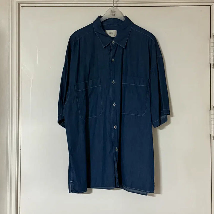 [BUNJANG] Another Office Writer Shirt Indigo / [1] 어나더오피스 라이터 셔츠 인디고