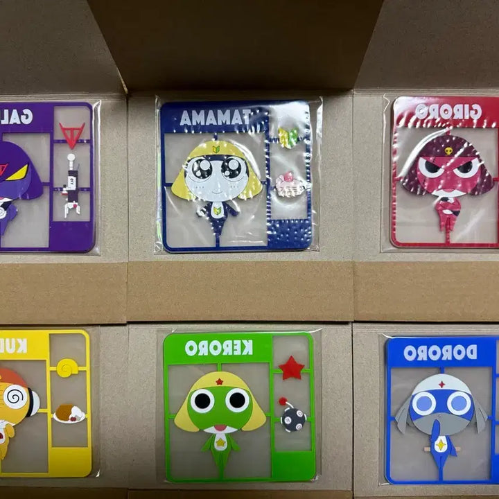[BUNJANG] Keroro Clear Rubber Coaster Bundle Set / 일괄 케로로 가챠 클리어 러버 코스터