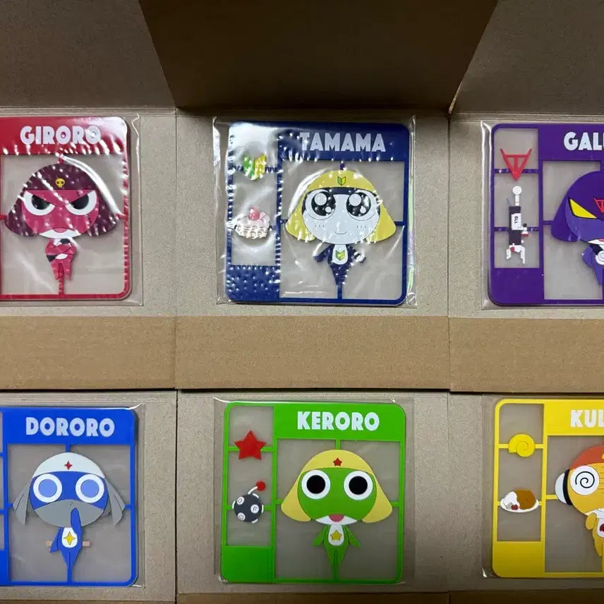 [BUNJANG] Keroro Clear Rubber Coaster Bundle Set / 일괄 케로로 가챠 클리어 러버 코스터