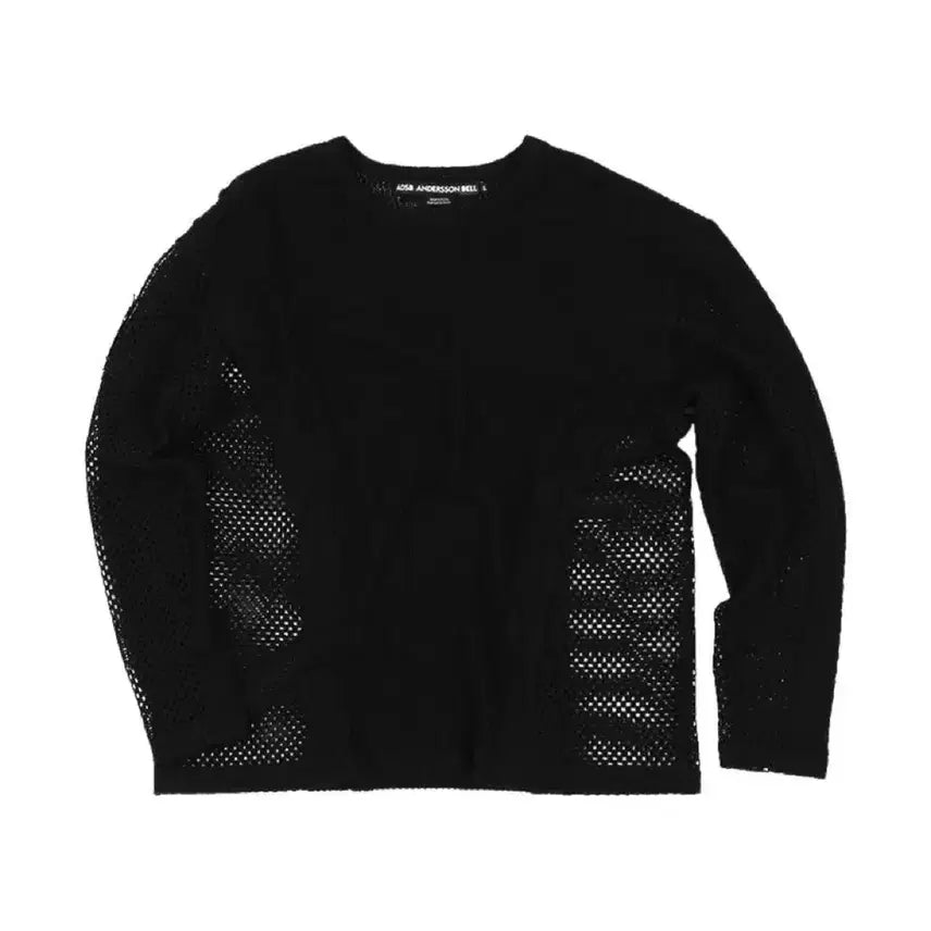 [BUNJANG] Andersson Bell Delen Net Crewneck Sweater Black / 엔더슨벨 델렌 네트 크루넥 스웨터 블랙
