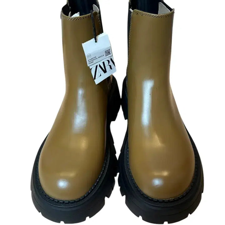 [BUNJANG] ZARA Vintage Brown Chunky Platform Boots / 자라 빈티지브라운 청키 플랫폼부츠 44size 새상품