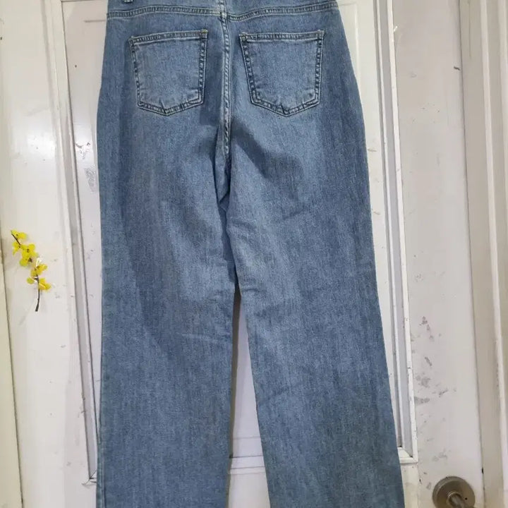 [BUNJANG] Spring Summer Elastic Waist Wide Leg Jeans / 봄 여름  스판 밴딩 일자통바지. 허리29까지